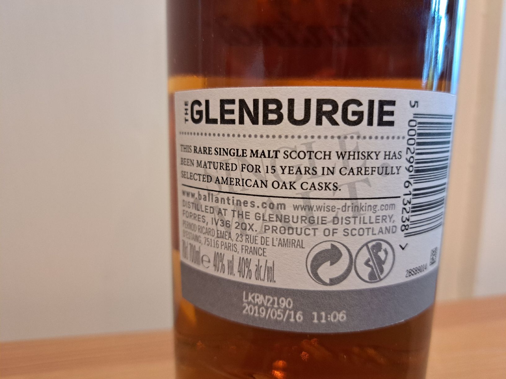 Ballantines Bevande alcoliche: Ballantine's Glenburgie 15 yo offene Flasche – Usato da Brittnau venduto da Prorex 4