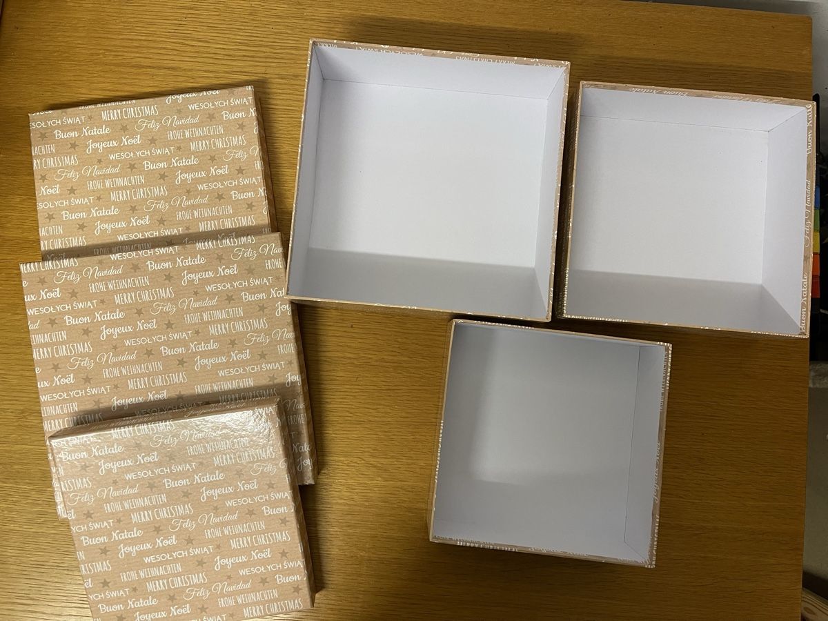 Alle Dekorationen: 3er Set Dekorative Geschenkboxen - Weihnachten Design – Neu (gemäss Beschreibung) aus Spreitenbach von R_1691 4