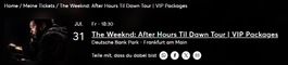 The Weeknd: After Hours Til Dawn Tour | VIP | Frankfurt