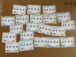 Sehr viele Swiss Crypto Stamp 2.0 Briefmarken, 20 Stück