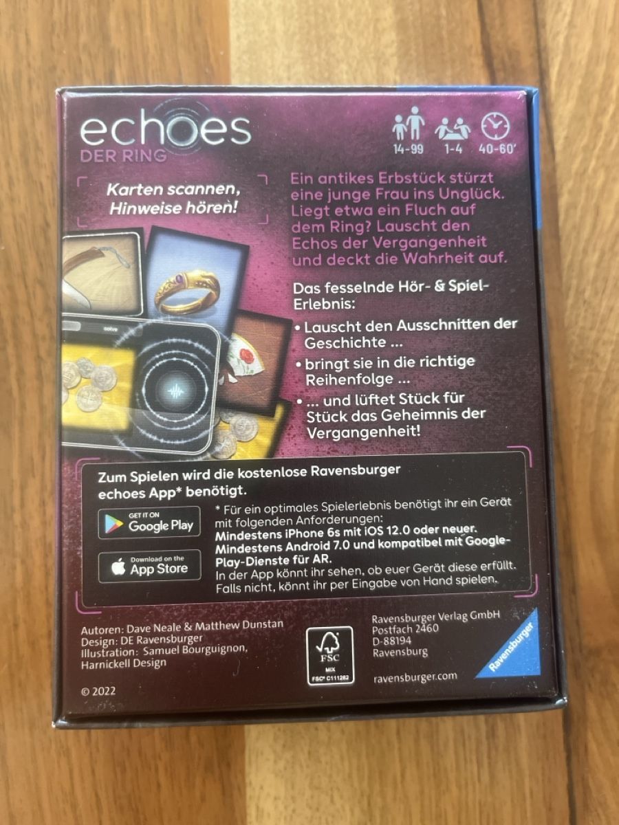 Ravensburger Giochi: Echoes-Der Ring Audio Mystery Spiel Ravensburger – Usato da Bernhardzell venduto da mil_xb2y 1