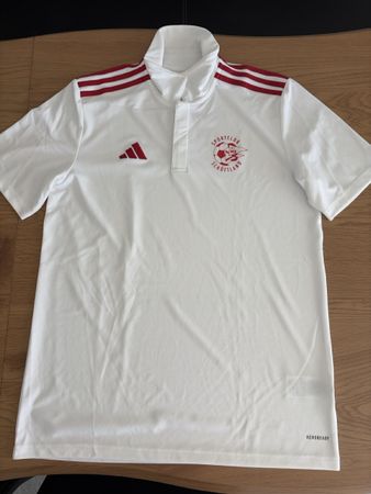Polo Adidas weiss mit Aufdruck Grösse M