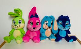 4 süsse Stofftiere/Plüschtiere - Hasen