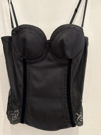 Elégant top à balconnet neuf, petites bretelles T/M (F95)