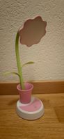 Blumen LED Tischlampe mit Stiftehalter – rosa/grün – USB