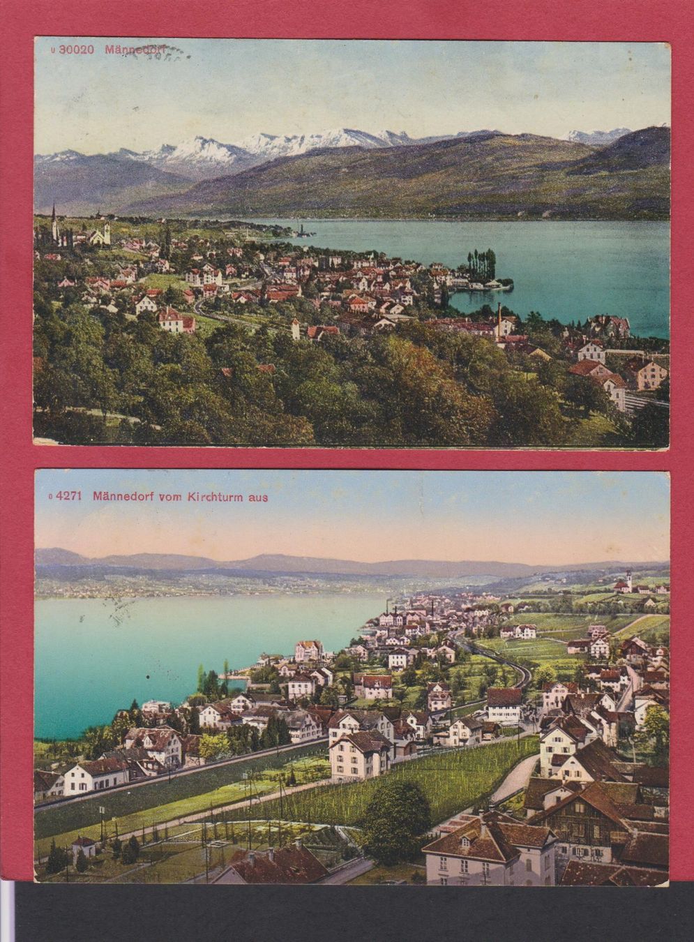 Cartoline postali: Männedorf  ZH   :   alte Ansichtskarte gest. 1921 – Usato da Vitznau venduto da Ropaku