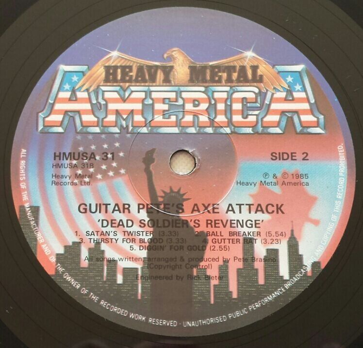 Vinyles: Guitar Pete's Axe Attack - Dead Soldiers - 1985  First Press – D'occasion à Uster par Zardodel 5