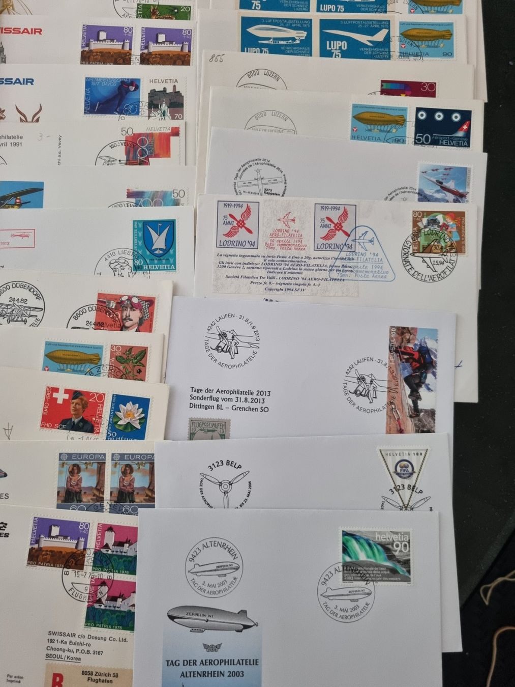 Tutti i francobolli: Sammlung mit 140 "neueren" CH Flugpost Briefe/Karten – Usato da Gümligen venduto da Geniusbuy 1