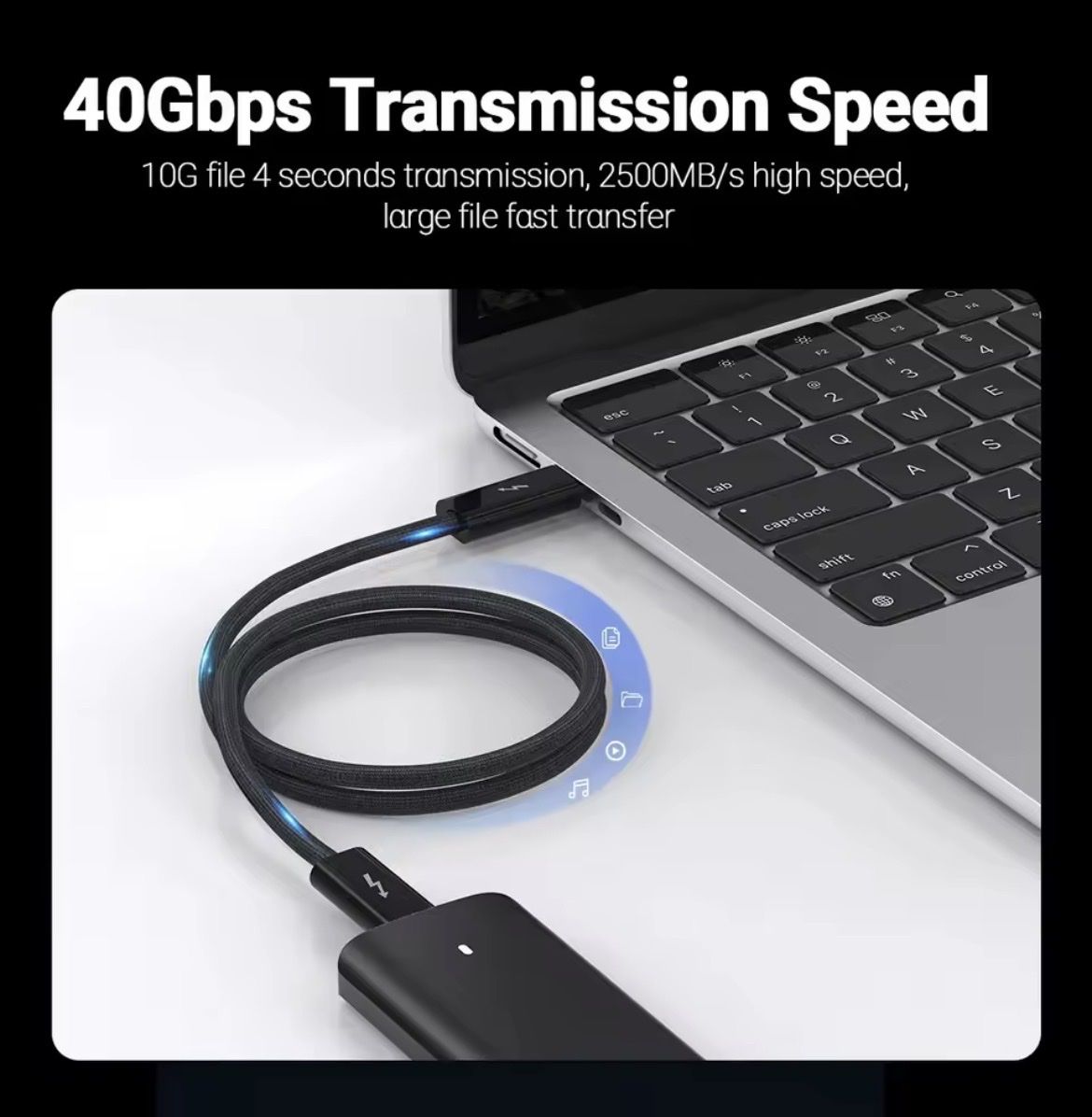 Cavi: USB 3. 0 Typ-C-Datenkabel, Schnellladekabel mit 40 Gbits – Nuovo e nell'imballaggio originale da Rorschach venduto da lobosch1 2