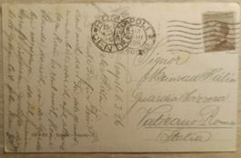 Postal Antigua italia,  Napoles-Roma,,,,,1926 Via Romana