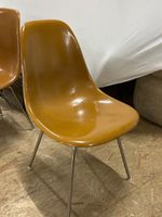 Stuhl vintage Eames Fiberglass, Fuß H Base, hellbraun