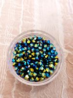 Swarovski Perlen 50 stk 4mm jet 2x aurore