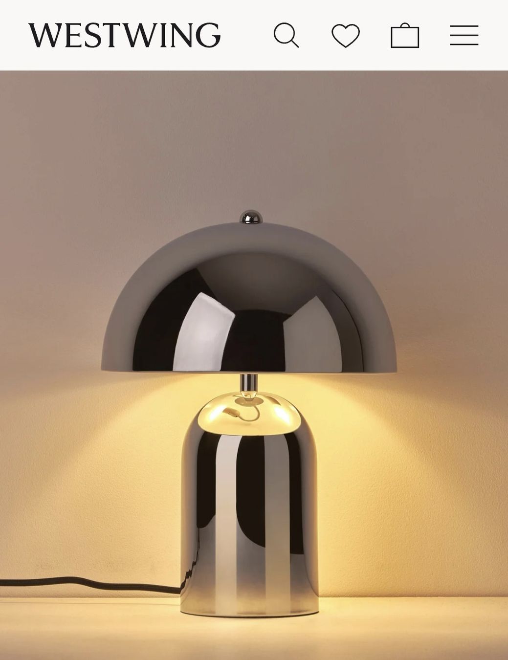 Westwing Lampade: Tischlampe Westwing silberfarbend glänzend – Nuovo (secondo la descrizione) da Urtenen-Schönbühl venduto da swan777 4