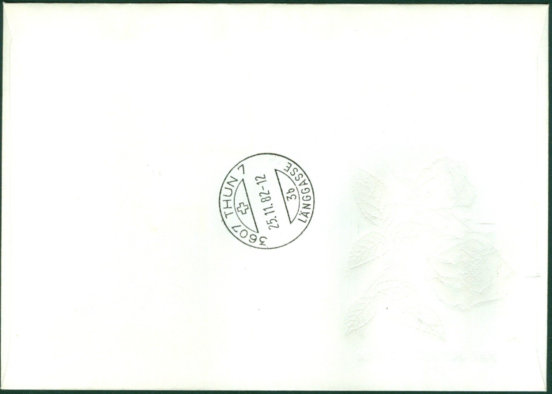 Alle Briefmarken: 1982_FDC PJ Eilsendung, SBK J281 - 285 (+); AK Stempel – Gebraucht aus Thun von Nissan 1