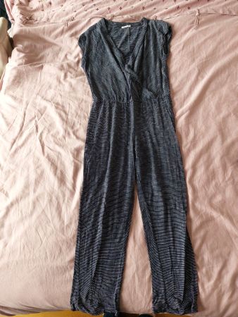Combinaison croisée bleue rayée Monoprix femme Taille 38/40