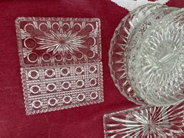 6StuckGlasartikel Konfektschale Schälchen Glaswaren Konvolut