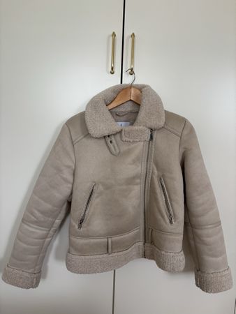 Lederjacke Stradivarius beige Grösse S guter Zustand