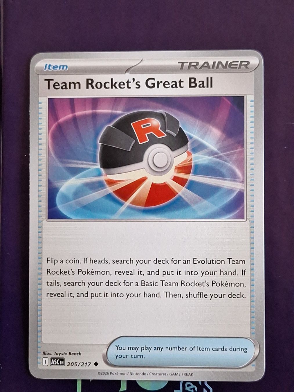 Pokémon Carte collezionabili: Team Rocket's Great Ball - Pokemon Ascended Heroes – Usato da Altstätten SG venduto da GGsGameshop