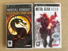 Sony PSP 2 Spiele Mortal Kombat Unchained / Metal Gear Acid