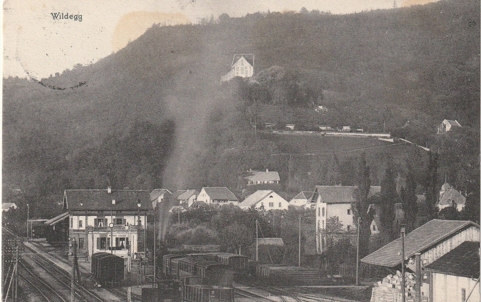 Ansichtskarten: Wildegg - Dorf und Bahnhof – Gebraucht aus Turgi von