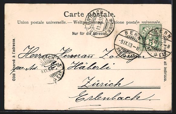 Cartoline postali: AK Bern, Strassenbahn vor dem Theater – Usato da Berlin venduto da bartko-reher 1