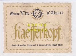 Etikette - Kaefferkopf (Grand Vin d'Alsace) /bd