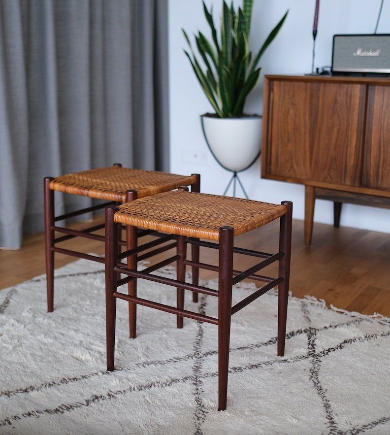 Tabourets: Mid Century danish cane stools – D'occasion à Bern par Zmodern_VIN 5