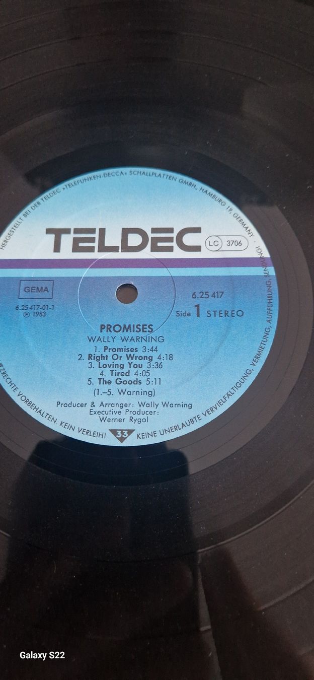 Dischi in vinile: Wally Warning – Promises – Usato da Yvonand venduto da RF-VINYL 1