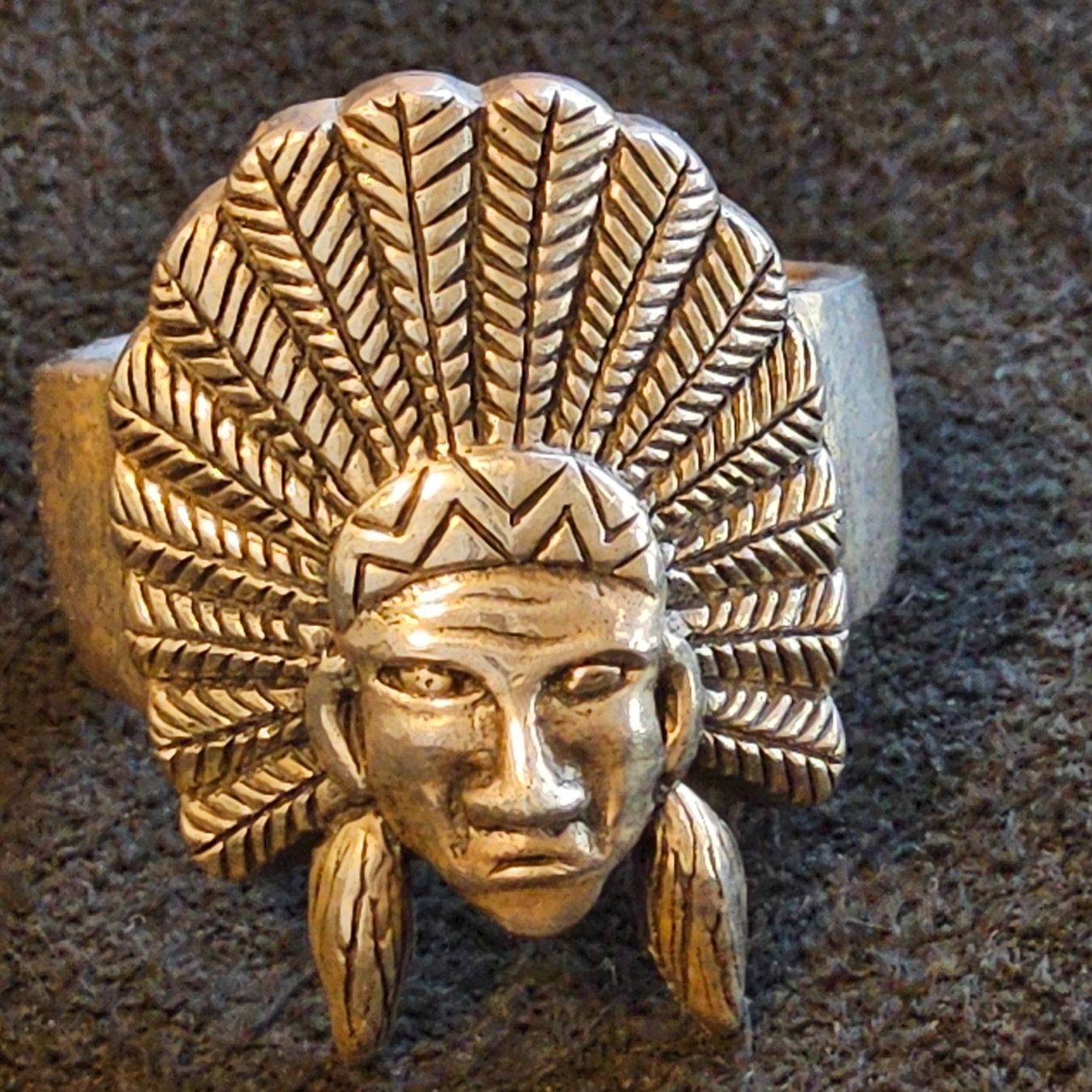 Anelli: Handmade Indianer Sterling Silber Ring for Men Gr. 62 – Usato da Zürich venduto da Aleick