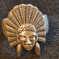 Handmade Indianer Sterling Silber Ring for Men Gr. 62