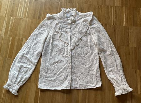 Ivy Oak Bluse Lochstickerei 34 Hemd Baumwolle