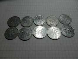 Japan 10 x 1 Yen ab 1989 div Jahre