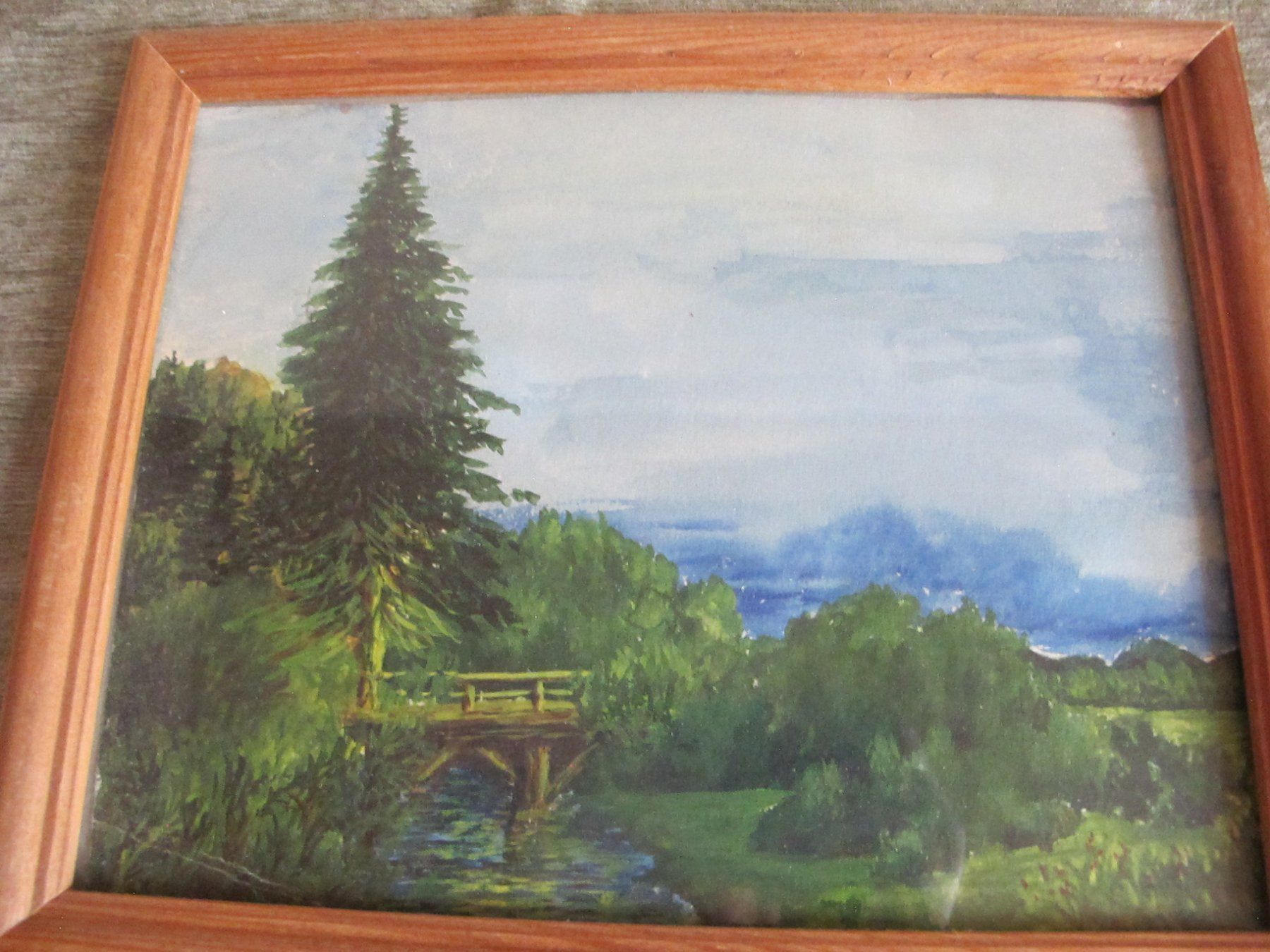 Dipinti: Aquarell um 1950 Rahmen hinter Glas – Usato da Löhningen venduto da Chimae67 7