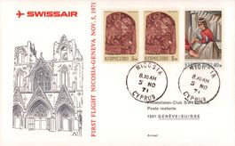 Briefe Erstflug Lot - Swissair - diverse Destinationen