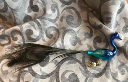 Pfau blau-Türkis Vogel Christbaumschmuck