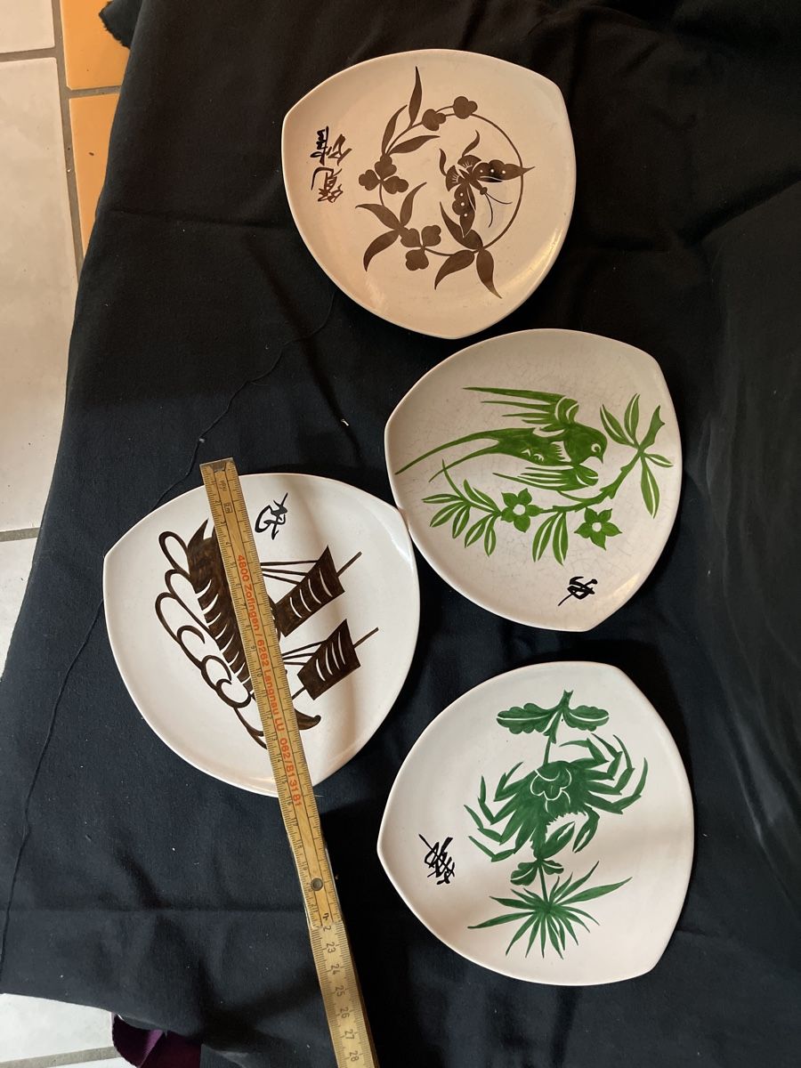 Piatti: 4 Vintage Teller Japan Design – Usato da Strengelbach venduto da Aschatan5