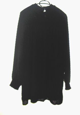 Edle Long - Tunika, Schwarz, Langarm Gr. L * ZARA BASIC *