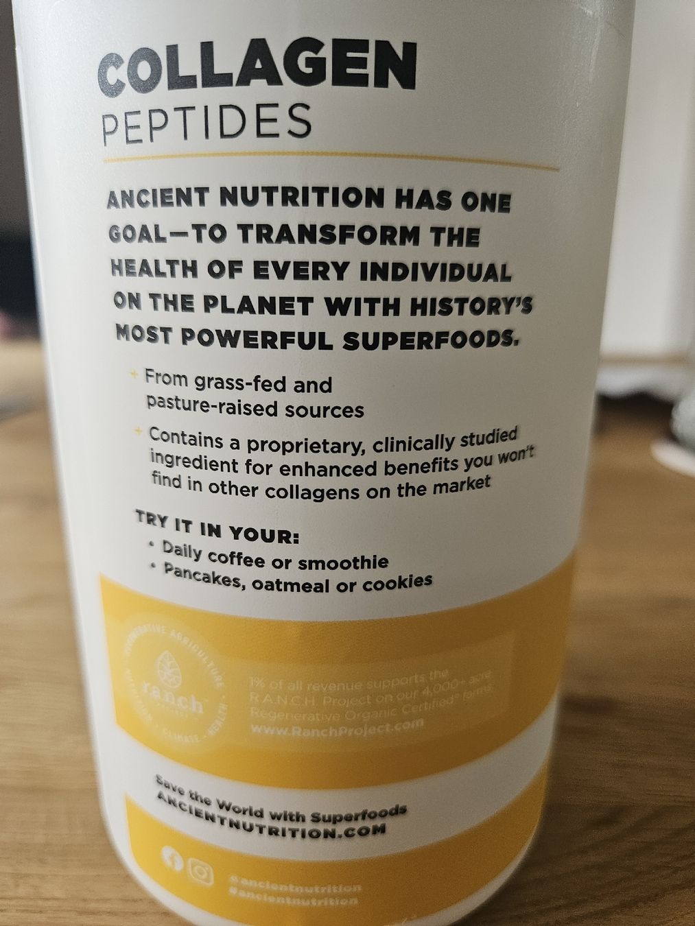 Lebensmittel & Spezialitäten: Ancient Nutrition Collagen Peptide Vanille - geöffnet – Gebraucht aus St. Gallen von Rebiili 3