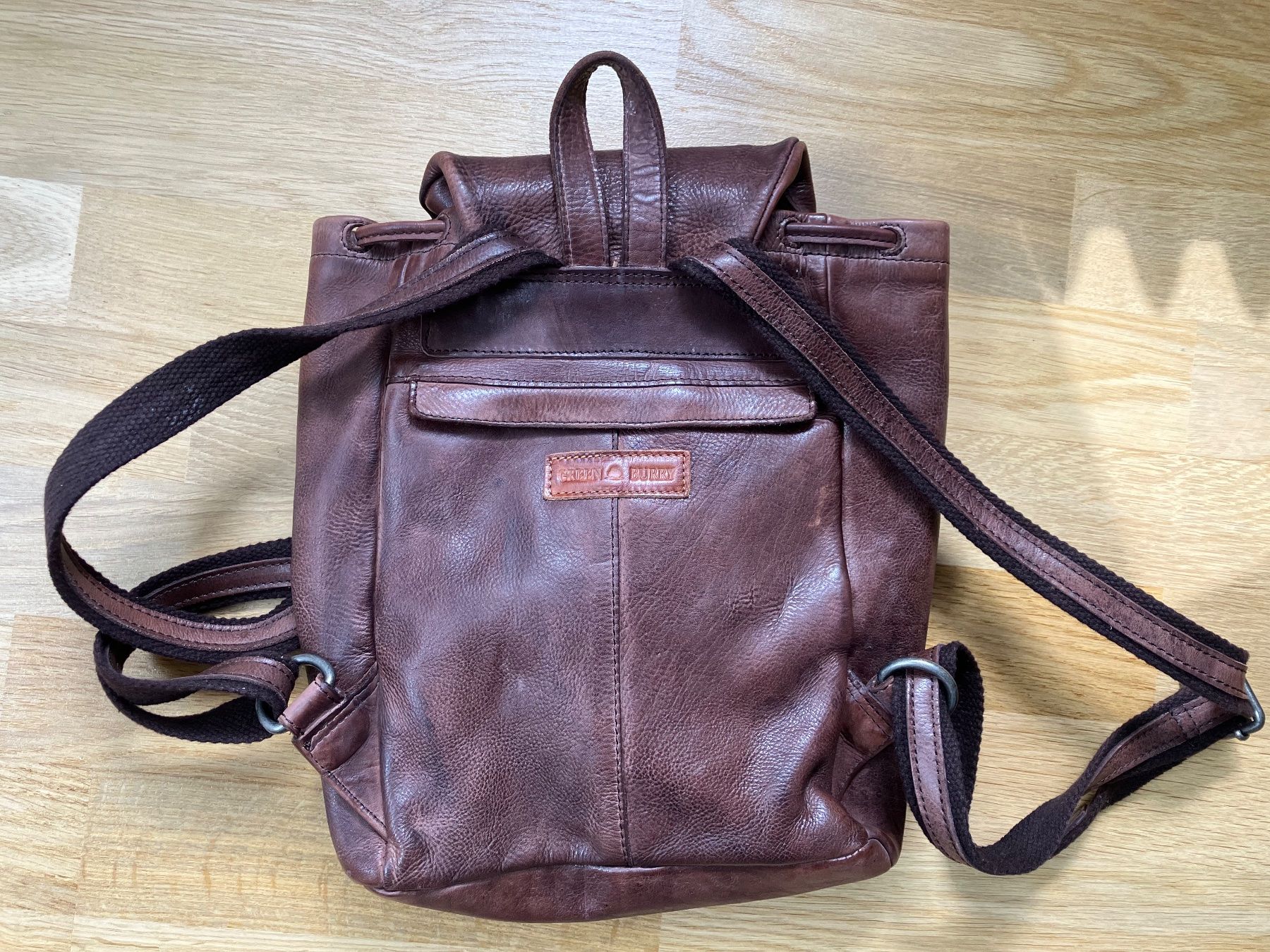 Zaini: Kleiner brauner Lederrucksack – Nuovo (secondo la descrizione) da Zürich venduto da Bergsonne04 1