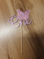 NEU 8Stk Schmetterling One Torten Topper Stecker