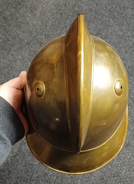 Pompieri: Feuerwehrhelm Schweiz Antik - Messing – Usato da Zürich venduto da FirefighterZH_118 2