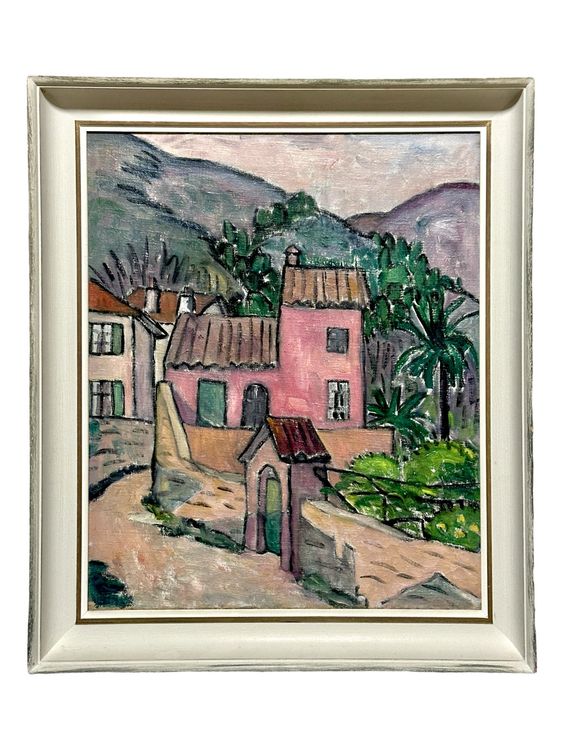 S Fleming Artiste Peintre Art Naïf Huile Sur Toile Tableau Contemporain Ecole Naive