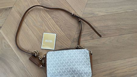 Borsa Michael Kors Logo Monogram Beige/Marrone Nuova
