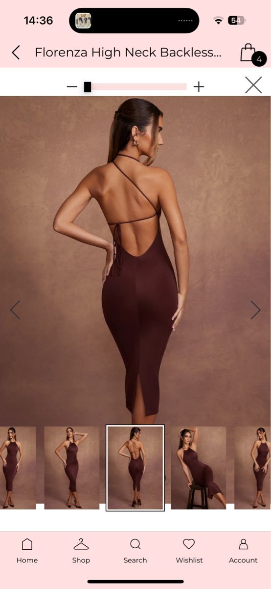 Vestiti: High Neck Backless Midaxi Dress in Brown – Nuovo e nell'imballaggio originale da Marly venduto da Cici_closet 1