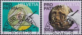2021, B343-B344 mit Ersttags-Halbmond-Stempel BERN