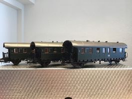 ROCO H0  3 Reisezugwagen, DB, grün DONNERBÜCHSENZUG