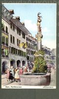 AK kolorierte sw- Karte Bern BE Ryflibrunnen ≈ 1920