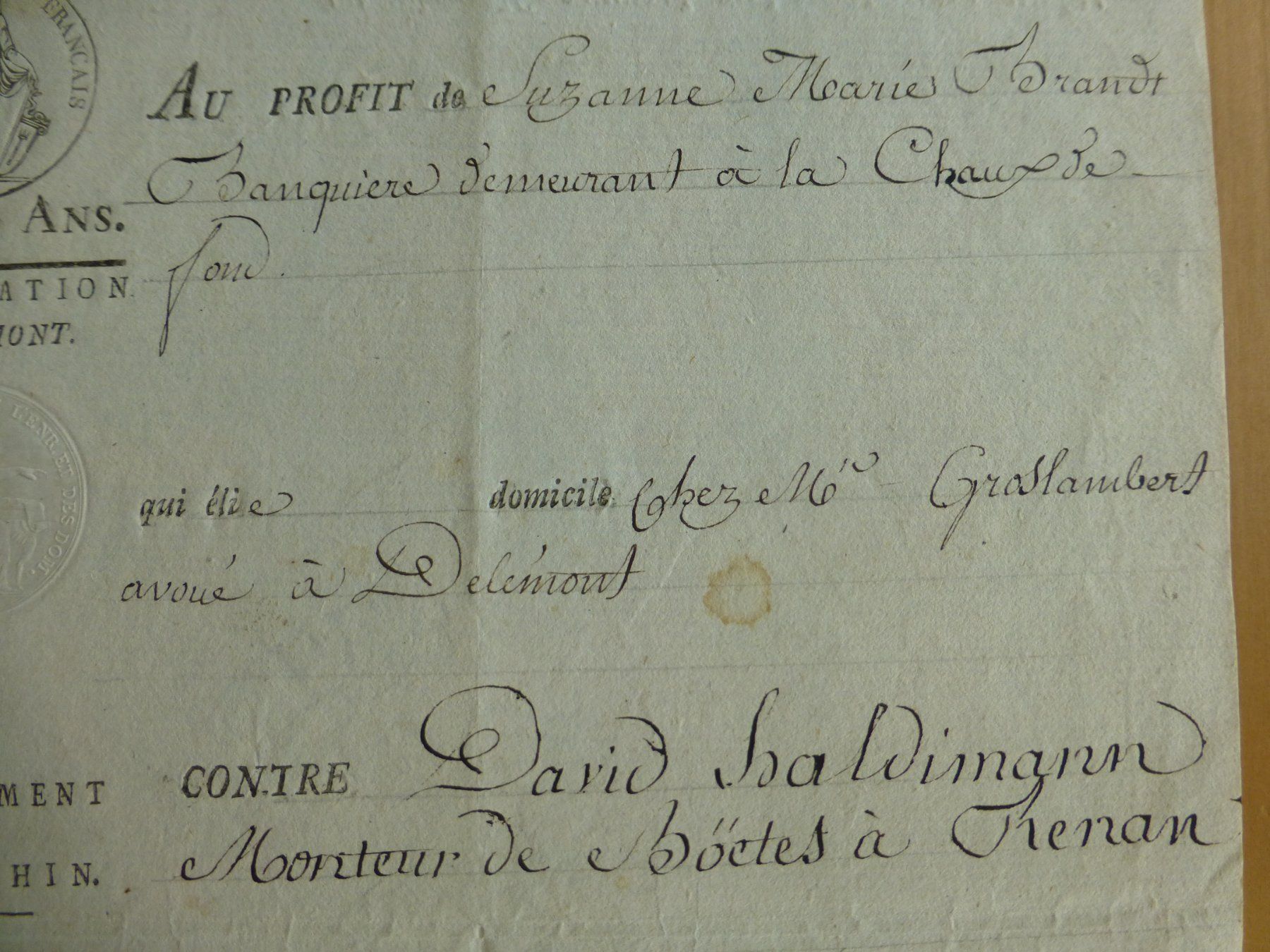 Documents: Delemont, Hypothek, 16.May 1808 – D'occasion à Bettlach par 1saurer 1