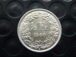 1/2 Fr. 1960  -  Ungereinigt  -