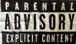 Fahne Parental Advisory Explicit Content Zensur Eminem Dre